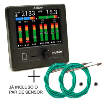 AVMAP GPS ENGIBOX NAVEGADOR AERONÁUTICO COM SENSOR UX0EMS1XAM